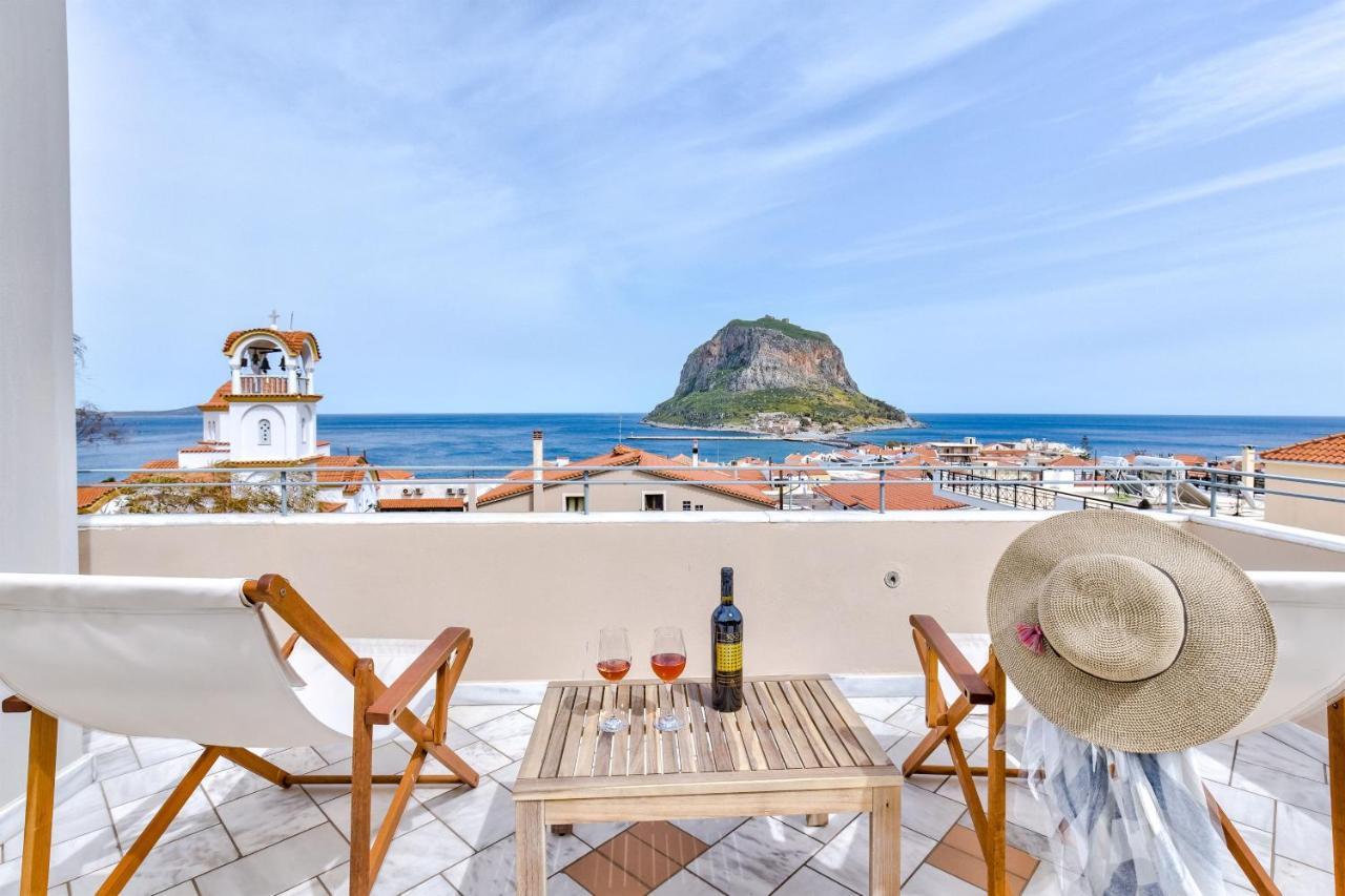 Monemvasia Modern Flat With Panoramic Sea View Екстер'єр фото